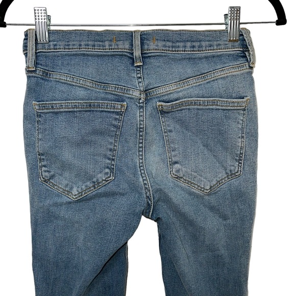 Free People Blue Denim High Rise Long and Lean Jean Skinny Jegging Size 26 Short - Picture 7 of 11